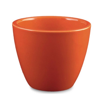 Orange Glass Shape Ceramic Pot